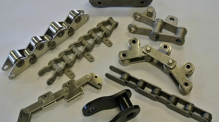 Diferentes configuraciones de cadenas de ingeniería industriales